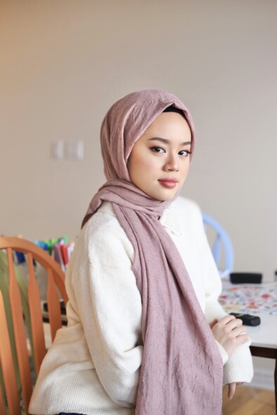 BAMBU ŞAL - PEMBE LİLA - 2