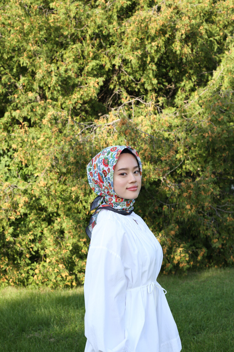 BASIC EŞARP KARANFİL DESEN SIYAH - 3