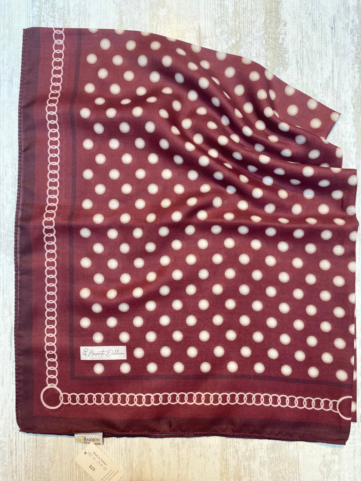 Puantiye Şal - Bordo