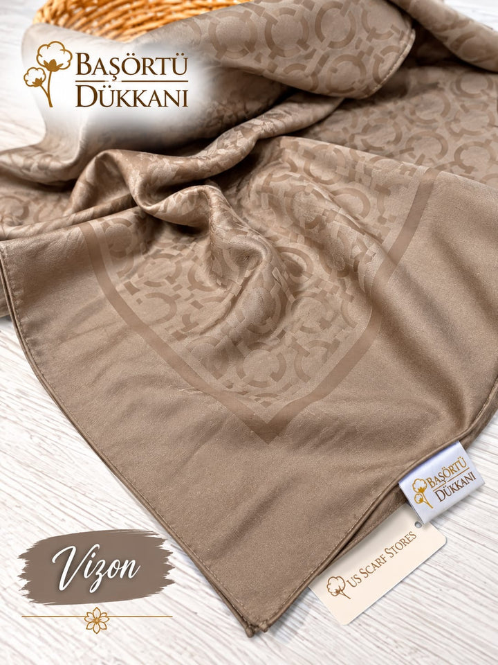 Organik Sedef Dubai Eşarp- Vizon