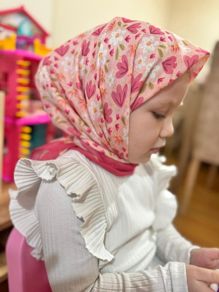 Kids Esarp - Ruya Cicegi Koyu Pembe