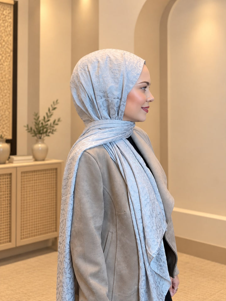 Organik Sedef Dubai Şal - Gümüş