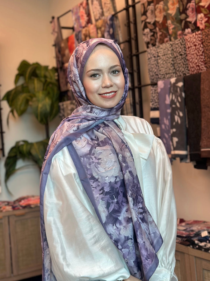 Blush Garden Şal - Mor Lila