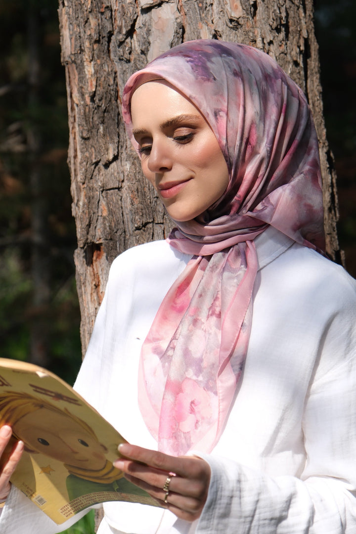 Gul Harmani Esarp - Pudra