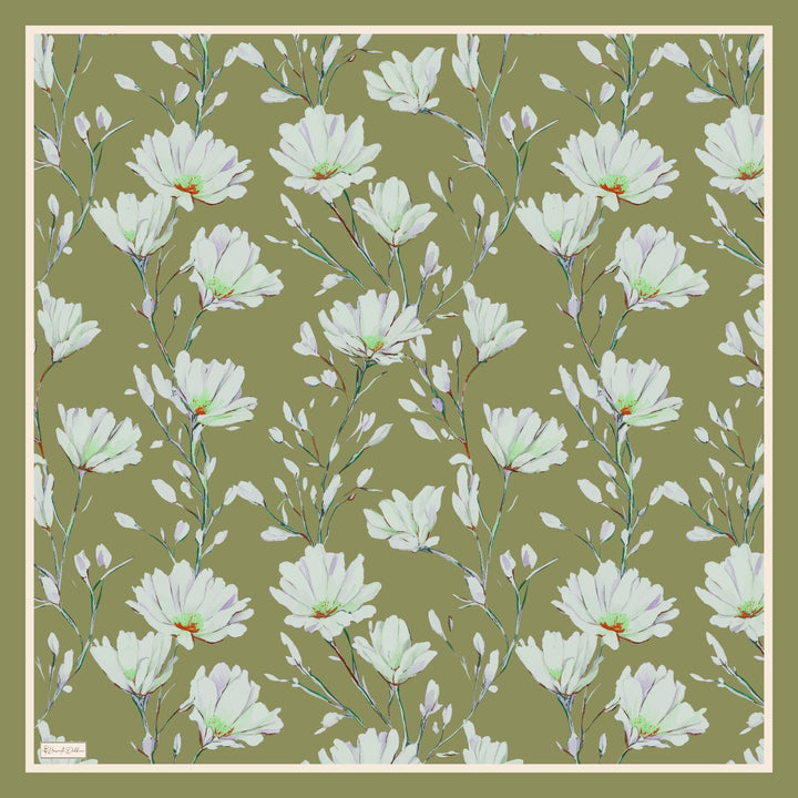 Silk Garden Esarp - Zeytin Yesili