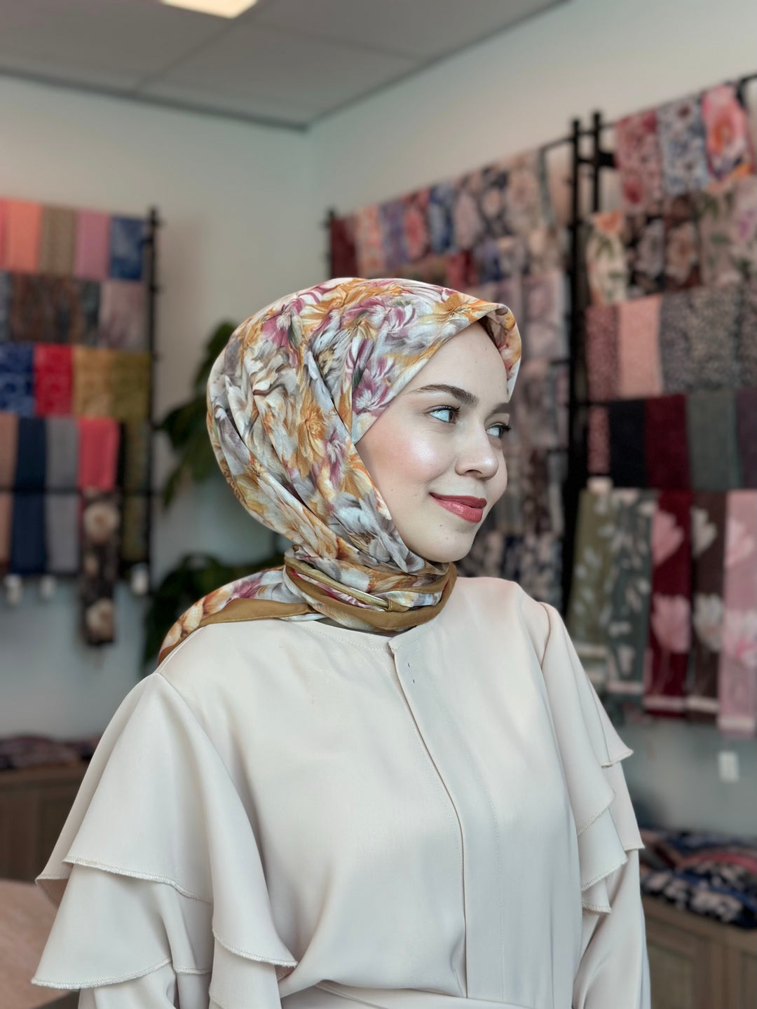 Lotus Eşarp - Hardal