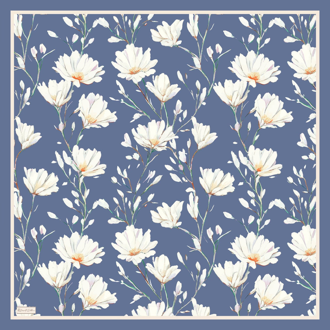 Silk Garden Esarp - Denim Mavi