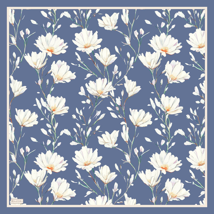 Silk Garden Esarp - Denim Mavi