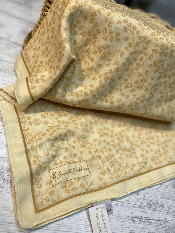 İnci Dalı Şal - Butter Yellow