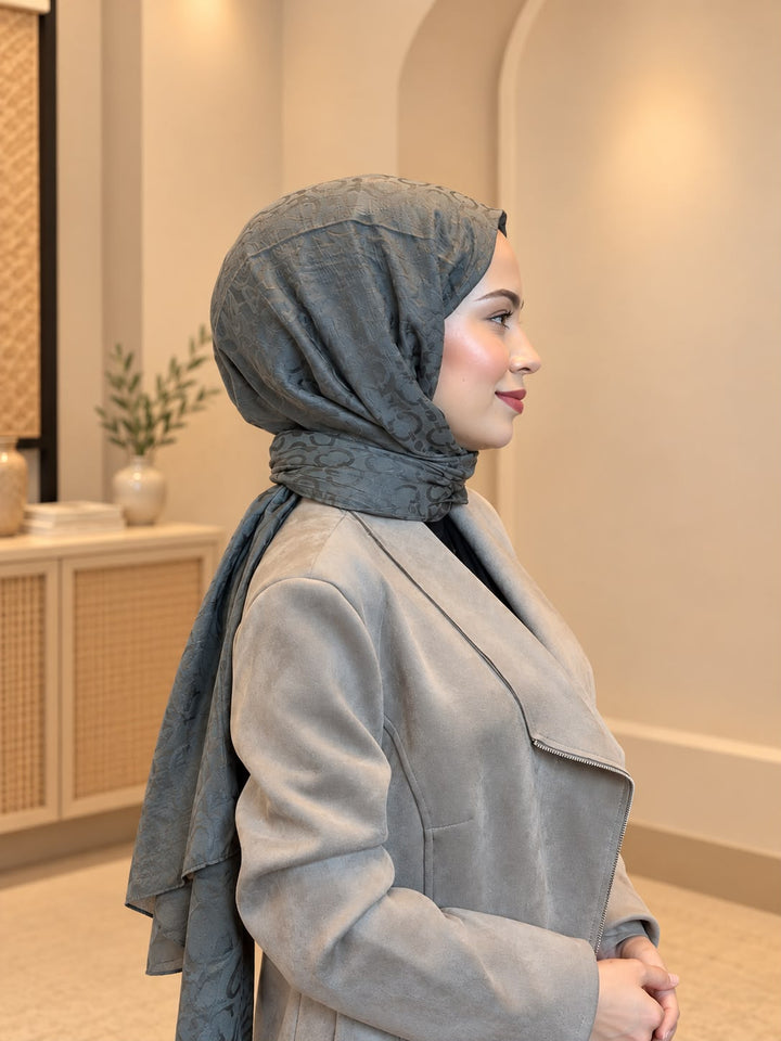 Organik Sedef Dubai Şal - Gri