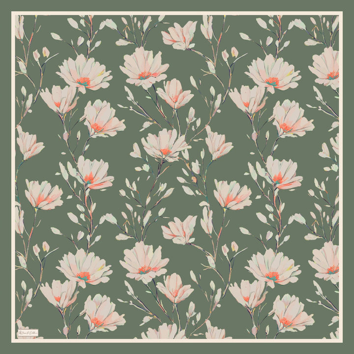 Silk Garden Esarp - Derin Haki