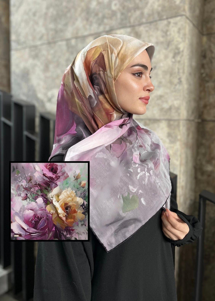 Canvas Tablo Desen Esarp - Gul Kurusu