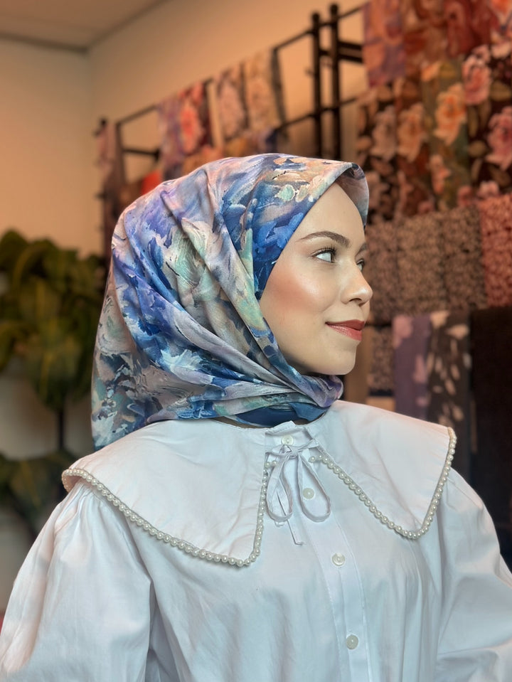 Blush Garden Eşarp - Lacivert