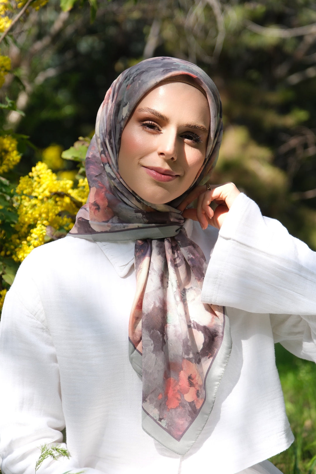 Gul Harmani Esarp - Puslu Mint