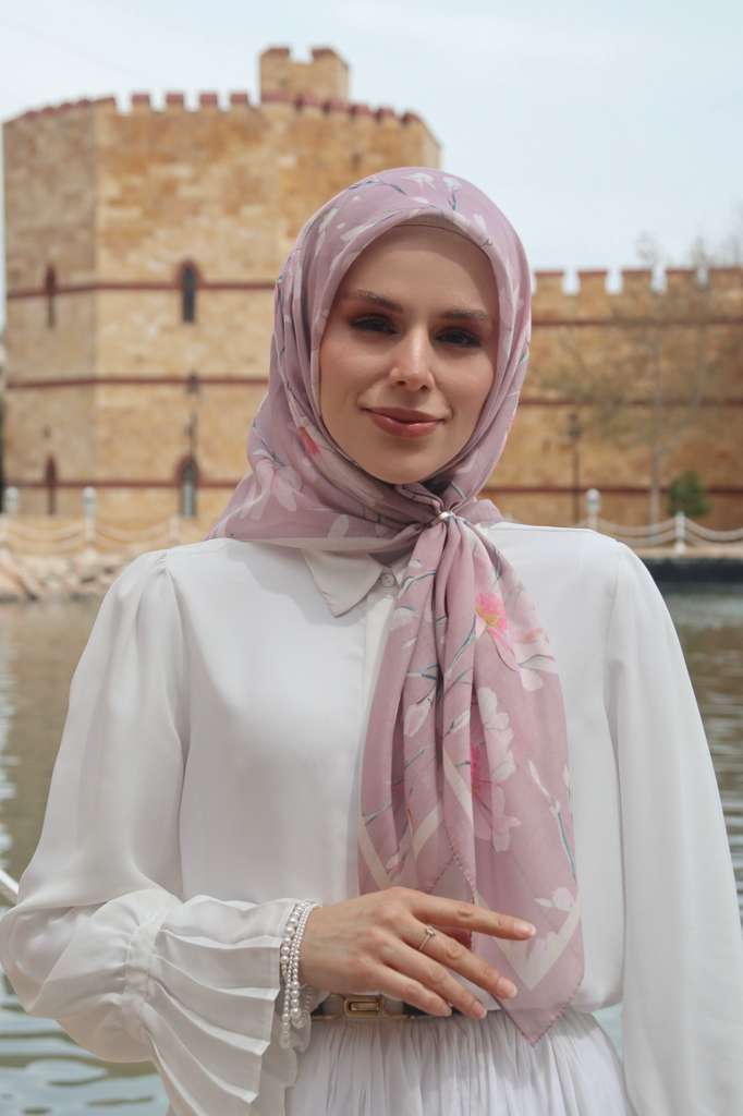 Silk Garden Esarp - Vintage Gul