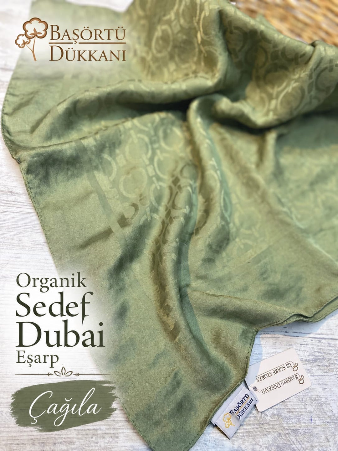 Organik Sedef Dubai Eşarp- Çağla