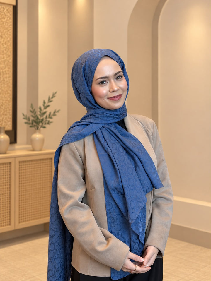 Organik Sedef Dubai Şal - İndigo