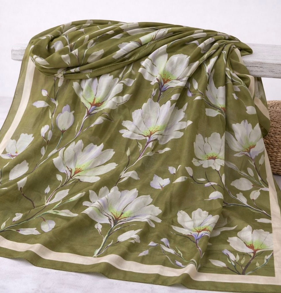 Silk Garden Sal - Zeytin Yeşili