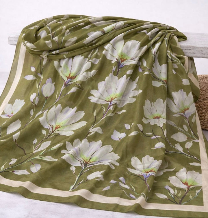 Silk Garden Sal - Zeytin Yeşili