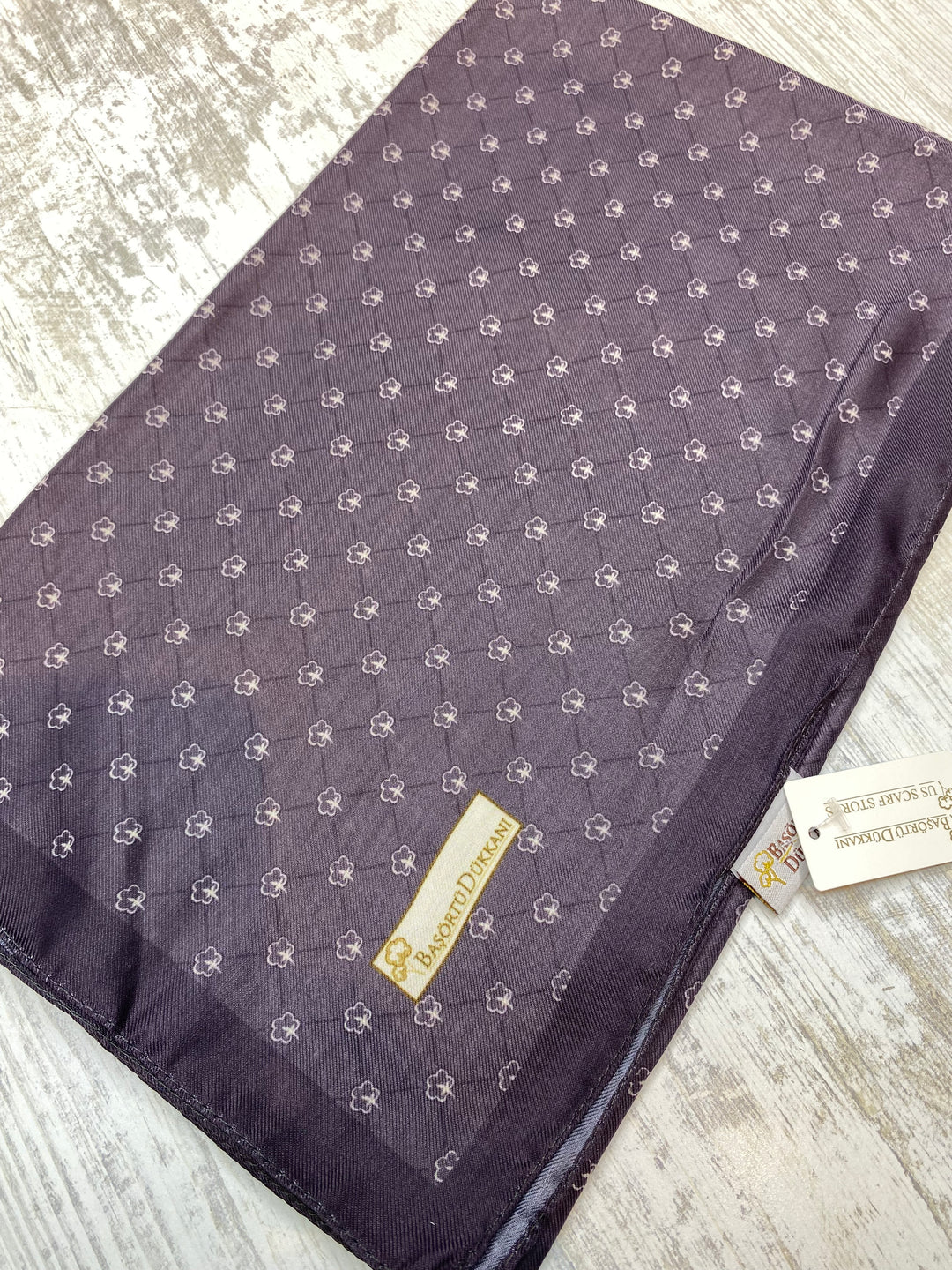 Monogram Şal - Sisli Mor