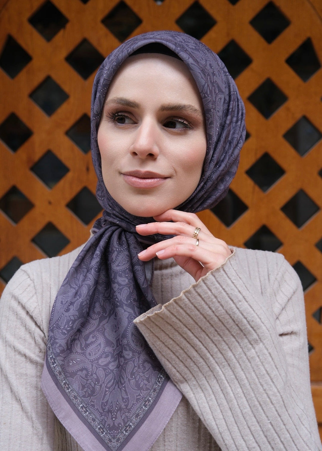 Şehrazat eşarp - lavanta
