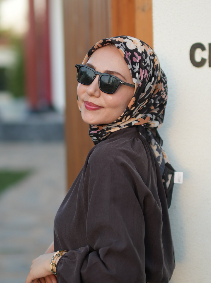 Cuha Desen Esarp - Siyah