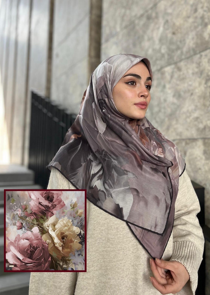 Canvas Tablo Desen Esarp - Kizil Toprak