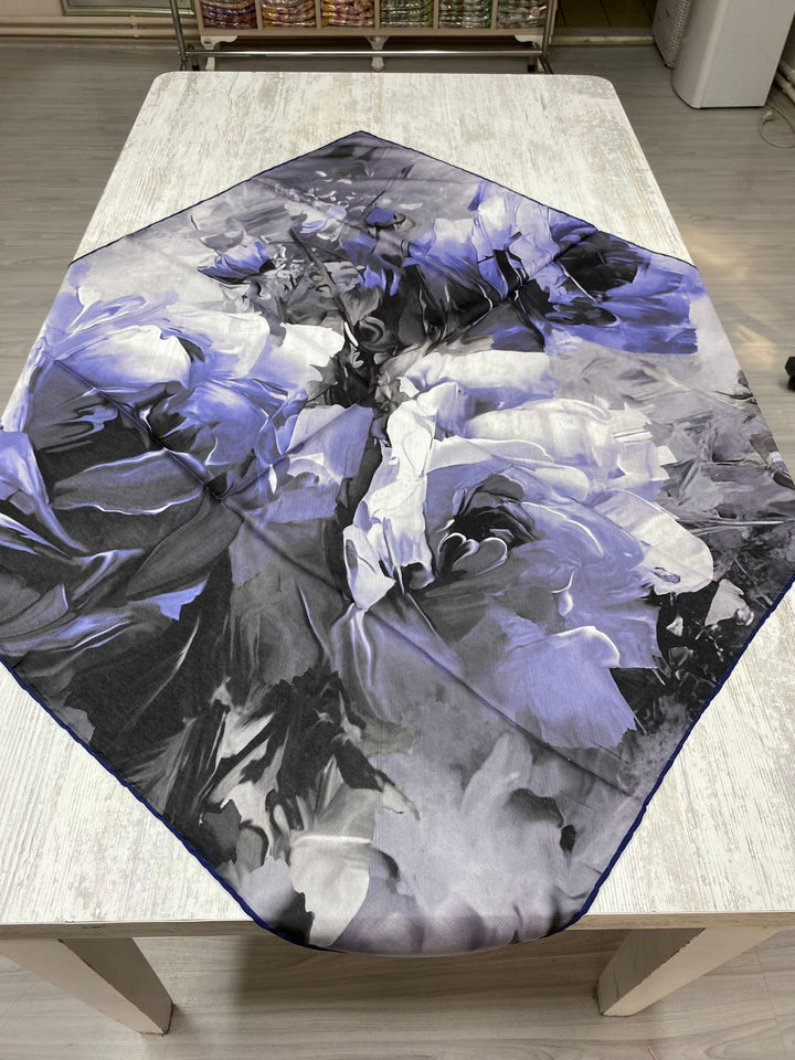 Canvas Tablo Desen Esarp - Lacivert