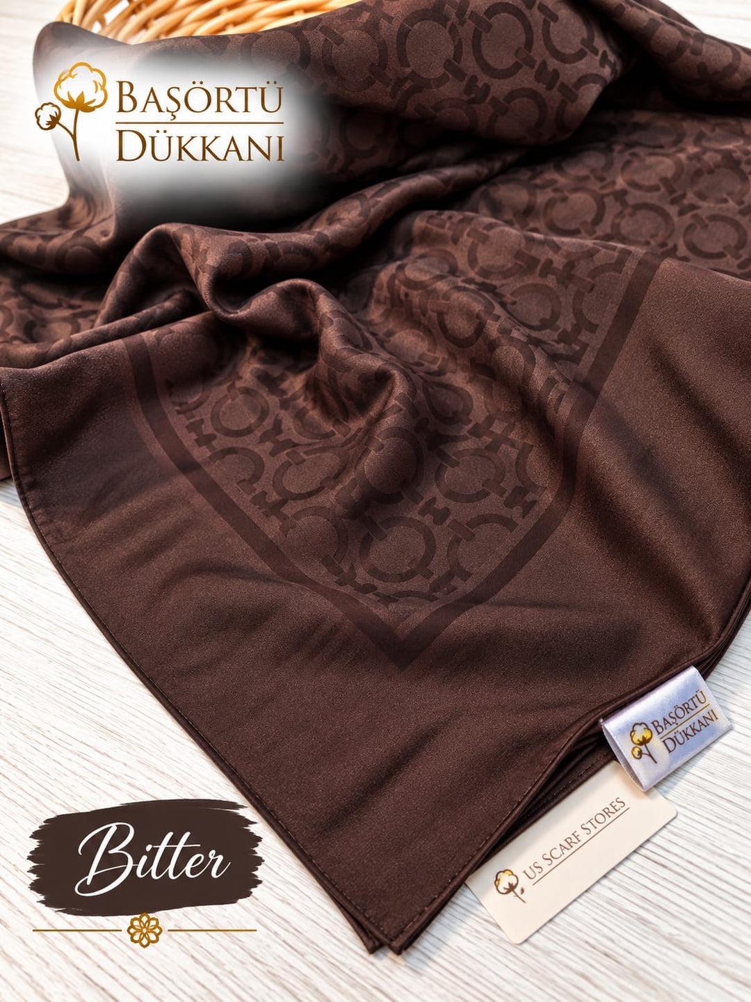 Organik Sedef Dubai Eşarp- Bitter