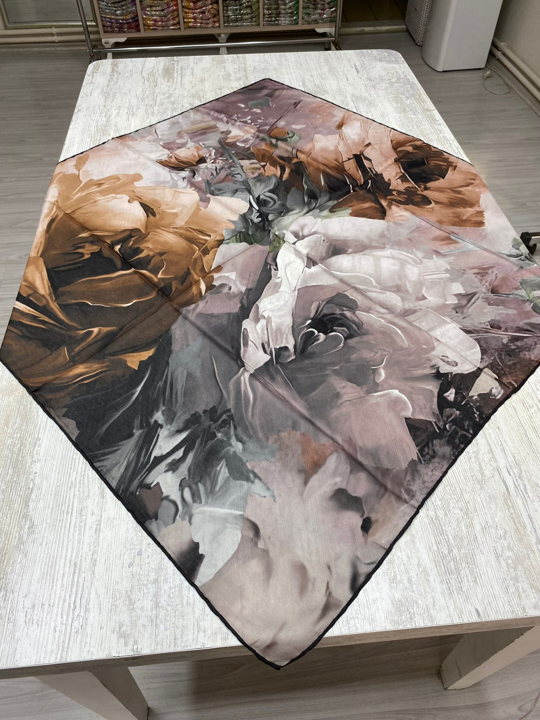 Canvas Tablo Desen Esarp - Kizil Toprak
