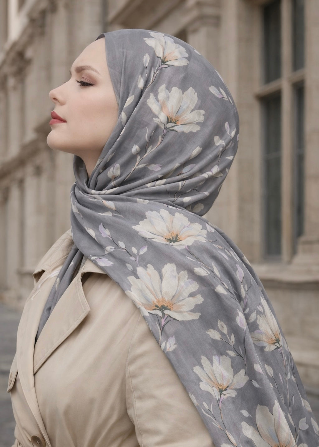 Silk Garden Sal - İpek Gri