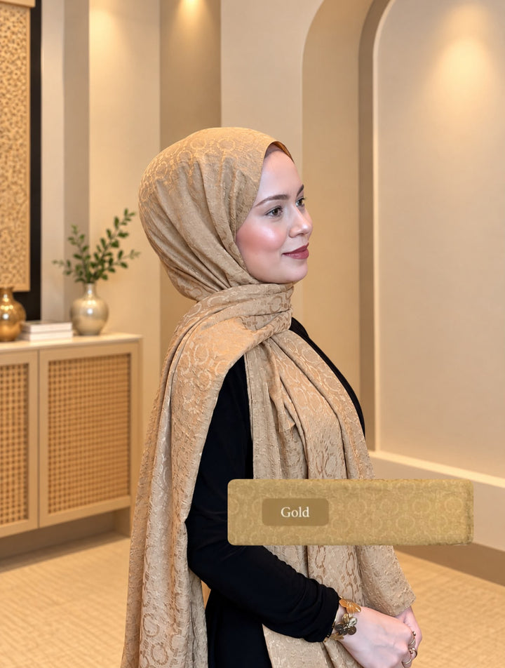 Organik Sedef Dubai Şal - Gold