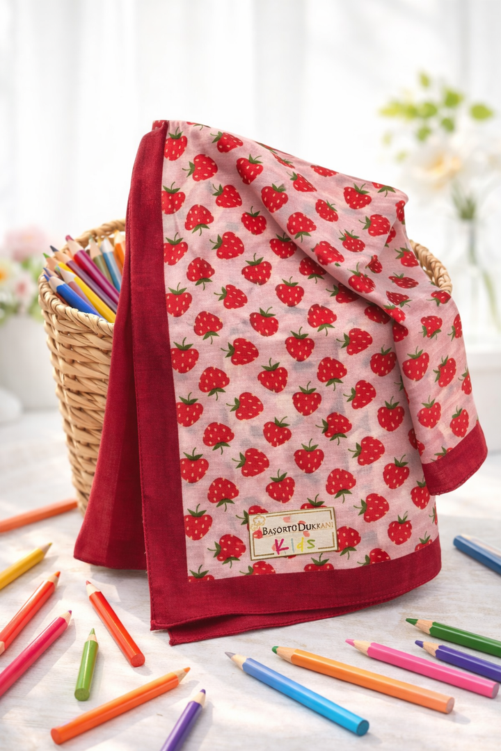 Kids Esarp - Berry Cute - Kirmizi