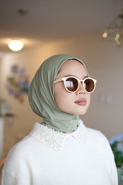 ÇITÇITLI HAZIR BONE ŞAL - SOFT YEŞİLİ - 2