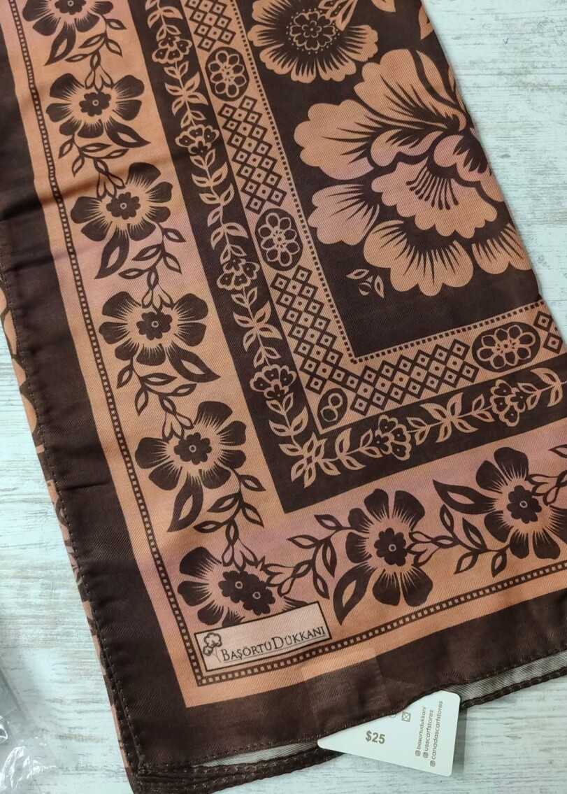 DEFOLU - RETRO EŞARP ÇİKOLATA KAHVE - 1
