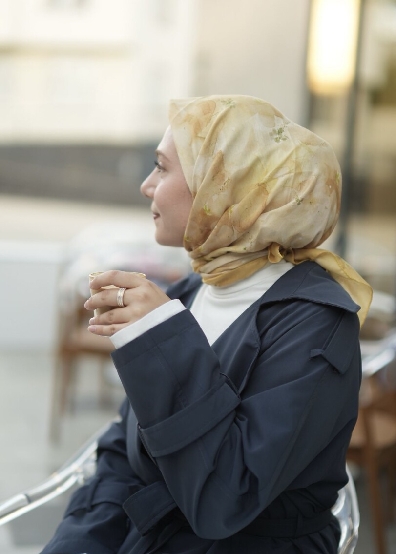 DELORA DESEN EŞARP - AVOKADO SARISI - 1