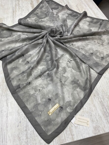 DELORA DESEN EŞARP - GRI - 