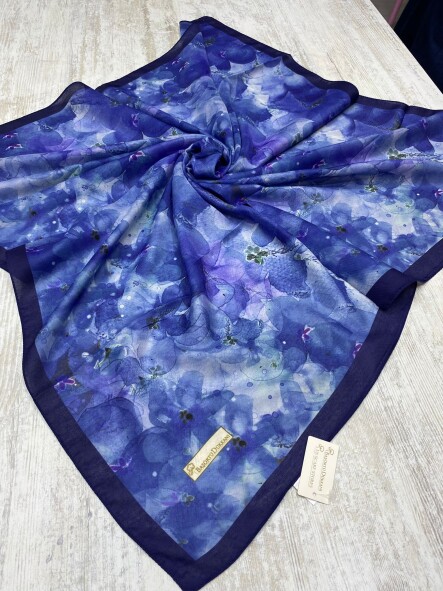 DELORA DESEN EŞARP - LACIVERT - 