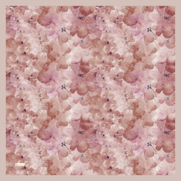 DELORA DESEN EŞARP - PEMBE VİZON - 2