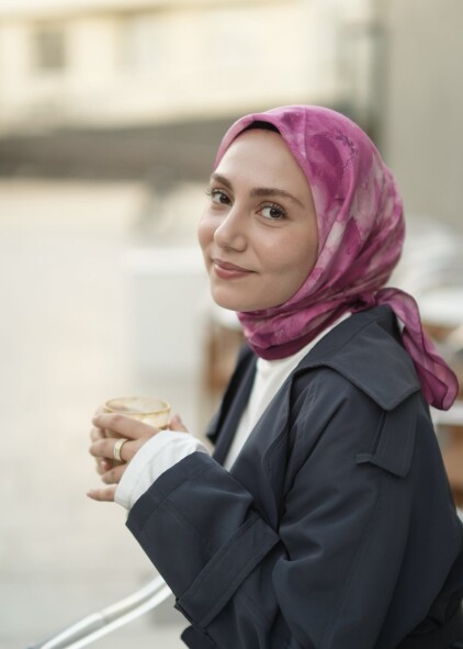 DELORA DESEN EŞARP - VİŞNE ÇÜRÜĞÜ - 3