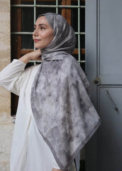 DELORA DESEN ŞAL - GRI - 