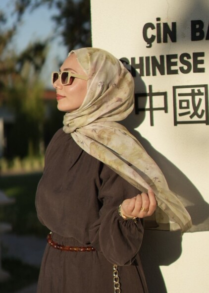 DELORA DESEN ŞAL - HAKI - 5
