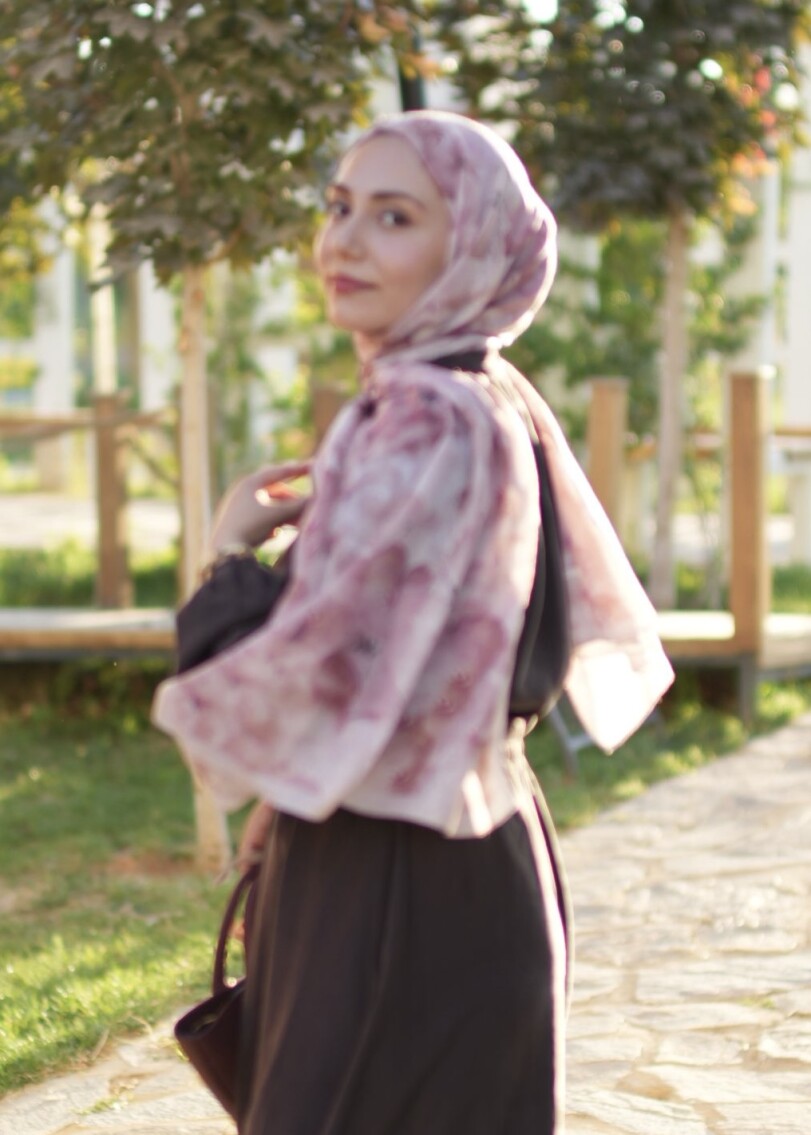 DELORA DESEN ŞAL -PEMBE VİZON - 2