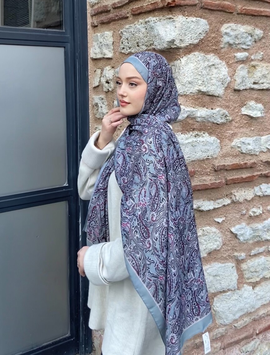 FİRUZE 3 DESEN ŞAL - MİNT - 2