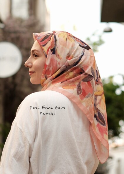 FLORAL BRUSH EŞARP - KAVUNICI 