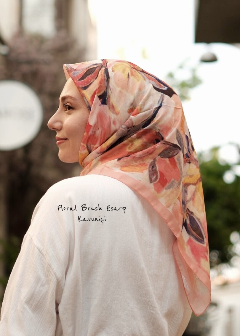 FLORAL BRUSH EŞARP - KAVUNICI - 1