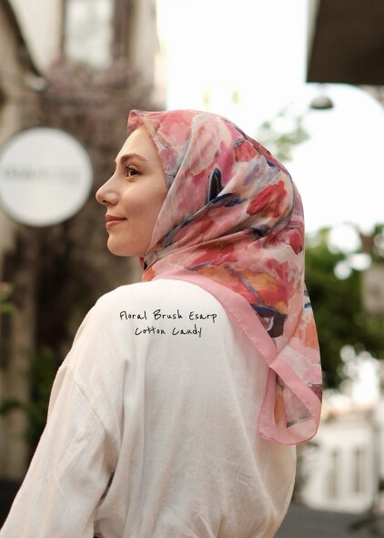 FLORAL BRUSH EŞARP - PAMUK SEKER 