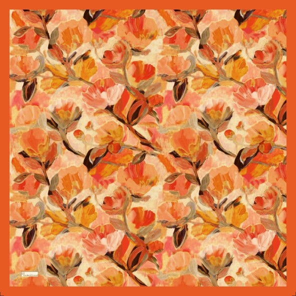 FLORAL BRUSH EŞARP - SONBAHAR - 1