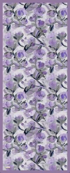 FLORAL BRUSH ŞAL - LİLA - 2