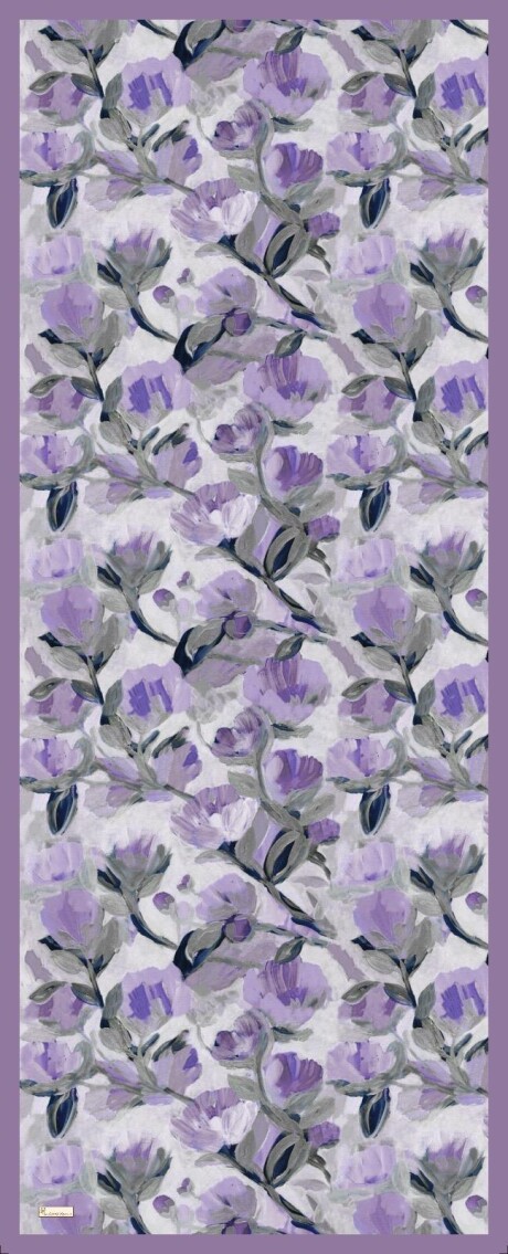 FLORAL BRUSH ŞAL - LİLA - 2